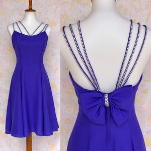 Vintage 70s/80s Rhinestone Embellished Midi Dress